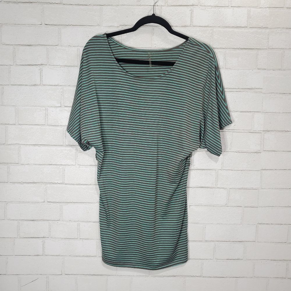 Awake Couture stripe short sleeve top